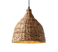 LANTANB Farmhouse Home Kitchen Lampshade Grass Rattan Shades Light Handmade 1-Light Hanging Lamp Vietnamese Style Pendant Lamp for Bedroom Restaurant Cafe Teahouse Bar E26