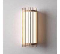 LANTANB Japanese Style Log GrilleWall LampsSimple Creative Living Room Background WallDecorative LampsBedroom BedsideLighting Lamps