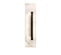 LANTANB LED Warm Light Marble Walls Lamp, Nordic Alabaster Wall Light, 15.7in Square Natural Stone Wall Sconce, Bedside Entrance Staircase Decorative Lighting Fixtures