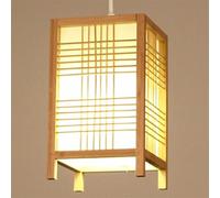LANTANB Lighting Wood Zen Decoration Pendant Light Small Bedroom Single Hanging Lamp Rustic Hanging Light Fixtures for Kitchen Island Dining Room Hallway Foyer 1 Pack