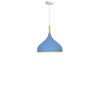 LANTANB Macaron Color Ceiling Light Shade Nordic Kidroom Hanging Pendant Lights Solid Wood Blue Close to Ceiling Lamps Simple Hanging Light Fixture for Kitchen Island,Dining Room
