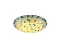 LANTANB Mediterranean Minimalist Shell Ceiling Lamp Glass Lampshade Flat Lighting Mosaic Romantic Ceiling Lights are Suitable for The Entrance Hall of The Wardrobe