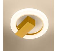 LANTANB Postmodern Light Luxury Golden Ceiling Lamp, Made of Metal and Acrylic, Flat Lighting, Corridor Entrance Foyer Ceiling Lights, Suitable for Foyers and Balconies