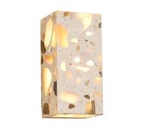 LANTANB Rectangular Terrazzo Walls Light, LED Light Source Flush Mount Wall Lamp, French Minimalist Style Wall Sconce, Bedroom, Living Room, Kitchen Island Walls Mounted Light Fixtures