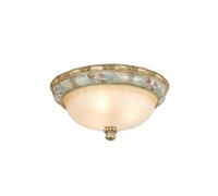 LANTANB Simple European Resin Luxurious Ceiling Lamp Glass Lampshade Flat Lighting Circular Ceiling Lights Suitable for Bedrooms and Studies