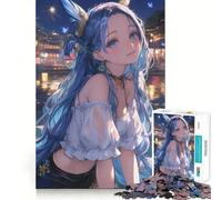 Lantern Anime Girl Fox 1000 Piece Puzzle For Teenagers Logic Exercise Precise Joint Family Fun Xmas Gift (38x52cm)