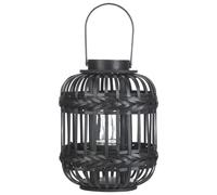 Lantern BORACAY Bamboo Wood 30 cm Black