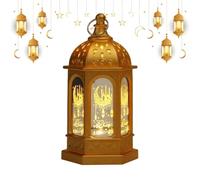 Lantern Centerpieces Tables - Led Castle Vintage Lamp, Lantern Candle Lamp with Decorative Feature, Daily Indoor Bedside, Desks Tables Living Rooms, Offices Gardens Altars Use