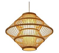 Lantern Chandeliers,Japanese Retro Rattan Hanging Weave Wicke Lamp Shade Ceiling Lightings,Ceiling Light