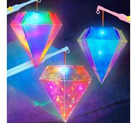 Lantern Craft Set, 3 Pieces Lantern Rod Children, DIY Homemade Lantern, Martin's Lantern with Lantern Stick, Portable Lantern for Children, for Birthdays, Parties, Weddings