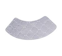 Lantern Curved Bath Rug Non Slip Memory Foam Bath Area Mats Soft Absorbent Fanned Shower Mat Corner Bath Tub Floor Carpet(Grey)