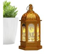 Lantern Decor - Castle LED Vintage Style Decorative Home Lantern | Warm Ambient Lighting Battery Powered Design for Daily Indoor Bedside Desks Tables Living Rooms Offices Gardens Altars