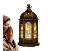 Lantern Decor - Castle LED Vintage Style Decorative Home Lantern | Warm Ambient Lighting Battery Powered Design for Daily Indoor Bedside Desks Tables Living Rooms Offices Gardens Altars