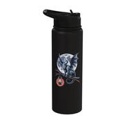 Lantern Demon Under Full Moon Stainless Steel Insulated Water Bottle