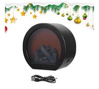Lantern for Fireplace - LED Fire Lamp Battery Powered 25 cm | Decorative Flameless Light - USB Charging Lantern for Indoor and Outdoor Balconies Patio Living Rooms Home Table Gia