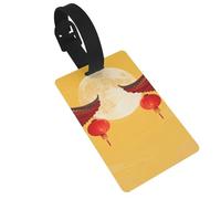 Lantern Full Moon Luggage Tags for Suitcases - Durable PVC ID Tags with Detachable Straps for Travel, Backpack, Golf Bag, Anti-Loss