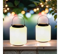 Lantern Garden Lantern Scandinavian Black White Glass 33cm Table Decoration