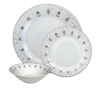 Lantern Gold Plated - 18pc Dinner Set - Ceramic Porcelain China
