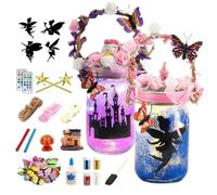 Lantern Kit - Remote Control Jar Night Light,Creative Night Light Project with Remote Control Activity for Garden Decor School 6 Years + Kids Girls Party Christmas