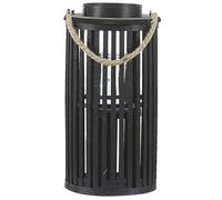 Lantern LUZON Willow Wood 40 cm Black