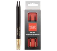 Lantern Moon - Lantern Moon (10cm, 3.50mm) Interchangeable Needle Tips - 1 Pair, Black, Ebony