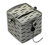 Lantern Moon Wool Holder: Knit Out Box: Ikat yarn cube keyhole portable holder