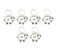 Lantern Moon - Lantern Moon Meadow Metallic Silver-Plated Sheep-Shaped Knitting Ring Stitch Markers - 6 Pieces