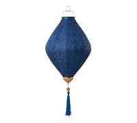 Lantern Oval Silk Lantern Chinese New Year Lantern Wedding Celebration Hanging Lantern Tassel Solid Color Lantern(Blue,16 Inch)