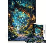 Lantern Path of The Spirit Grove 1000-piece Jigsaw Puzzles Mindful Game Anxiety Relief Enjoyable Challenge Home Art (38x26cm)