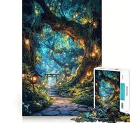 Lantern Path of The Spirit Grove Adult Jigsaw Puzzles1000 Pieces DIY Play Perfect Connection Pattern Assemble Art Display (50x75cm)
