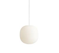 Lantern Pendant in Frosted White Opal Glass Medium