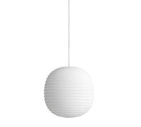 Lantern Pendant in Frosted White Opal Glass Small