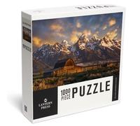 Lantern Press 1000 Piece Challenging Jigsaw Puzzle, Grand Tetons National Park, John Moulton Barn, Photography A-94633