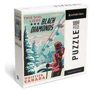 Lantern Press 1000 Piece Jigsaw Puzzle, Whistler, Canada, Ski Black Diamond