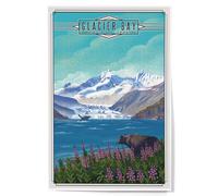 Lantern Press 12x18 Inch Art Print Wall Decor, Glacier Bay National Park and Preserve, Alaska, Lithograph National Park Series
