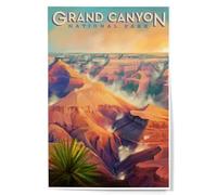 Lantern Press 12x18 Inch Art Print Wall Decor, Grand Canyon National Park, Arizona, Oil Painting