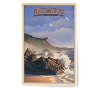 Lantern Press 12x18 Inch Art Print Wall Decor, Redwood National and State Parks, California, Lithograph National Park Series