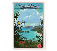 Lantern Press 12x18 Inch Art Print Wall Decor, Virgin Islands National Park, Lithograph