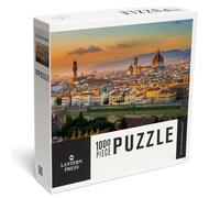 Lantern Press “Florence, Italy - Sunset View of The Duomo & City” 1000 Piece Jigsaw Puzzle for Adults, Made in USA, Premium Blue-Board, Includes Full-Color Reference Poster
