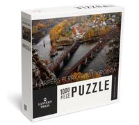 Lantern Press Harpers Ferry, West Virginia, Bird's Eye View 1000 Piece Jigsaw Puzzle for Adults, Made in USA with Reference Poster