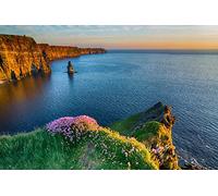 Lantern Press The Cliffs of Moher West Coast of Ireland with Epic Irish Landscape and Seascape 1000 Piece Jigsaw Puzzle for Adults, Made in USA with Reference Poster