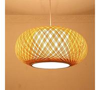 Lantern Rattan Ceiling Pendant Light Natural Wicker E27 Vintage Ceiling Hanging Lights Hand-Woven Pendant Lamp for Restaurant Tearoom Bedroom Living Room Cafe Decor Chandelier It's so