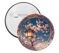 Lantern Round Gorgeous Pattern Badge Metal Round Pins, Lightweight Brooch for Backpack, Fashion Button Pins Badge for Shirts, Jackets, Shawl Coat, Unisex, 20PCS, Tinplate, metal round pins