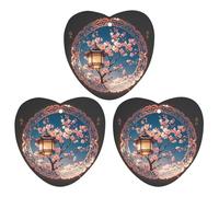 Lantern Round Gorgeous Pattern Car Air Freshener, 3 Pcs Love form Hanging Air Freshener Cards, Long Lasting Fragrance Scented Cards for Car, Home, Office White-style