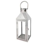 Lantern | Silver | H:40cm X W:14.5cm X D:14.5cm | pack of 1
