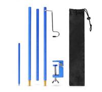 Lantern Stand, Metal Camping Support , 3-section single hook blue , 1.2cm | Stainless Steel Hardware, Foldable Lantern Holder, Outdoor Lantern Installation, For Camping Families