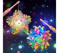 Lantern Stick Children, Portable Lantern for Children, Lantern St Martin Multicoloured Lanterns Craft Set for Parties (Dragonflyes)