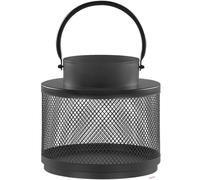 Beliani Lantern Yamdena Metal 24cm Black, Black