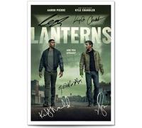 Lanterns Cast Signed Poster Print Picture Display Autograph Memorabilia Framed TV Series Fans Gift A4/A3 Kyle Chandler Aaron Pierre Kelly Macdonald