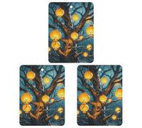 Lanterns Hang from The Trees Car Air Freshener, 3 Pcs Square Hanging Air Freshener Cards, Long Lasting Fragrance Scented Cards for Car, Home, Office Black-style
